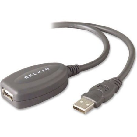 BELKIN Belkin® F3U13016 USB Active Extension Cable, 16'L, Gray F3U13016